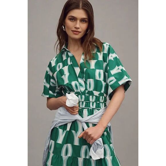 New Anthropologie The Somerset Maxi Shirt Dress Edition Size L - Picture 7 of 12